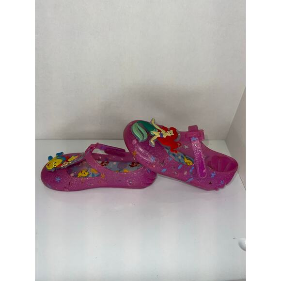 Disney Princess Little Mermaid Glitter Jelly Shoes Size 10 - Picture 4 of 5